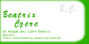 beatrix czere business card